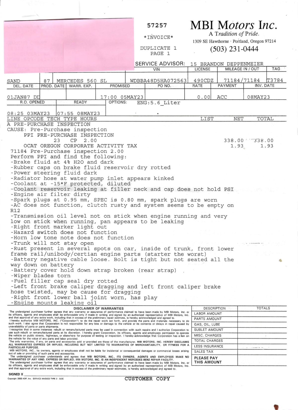 1987 Mercedes-Benz 560 null photo 66